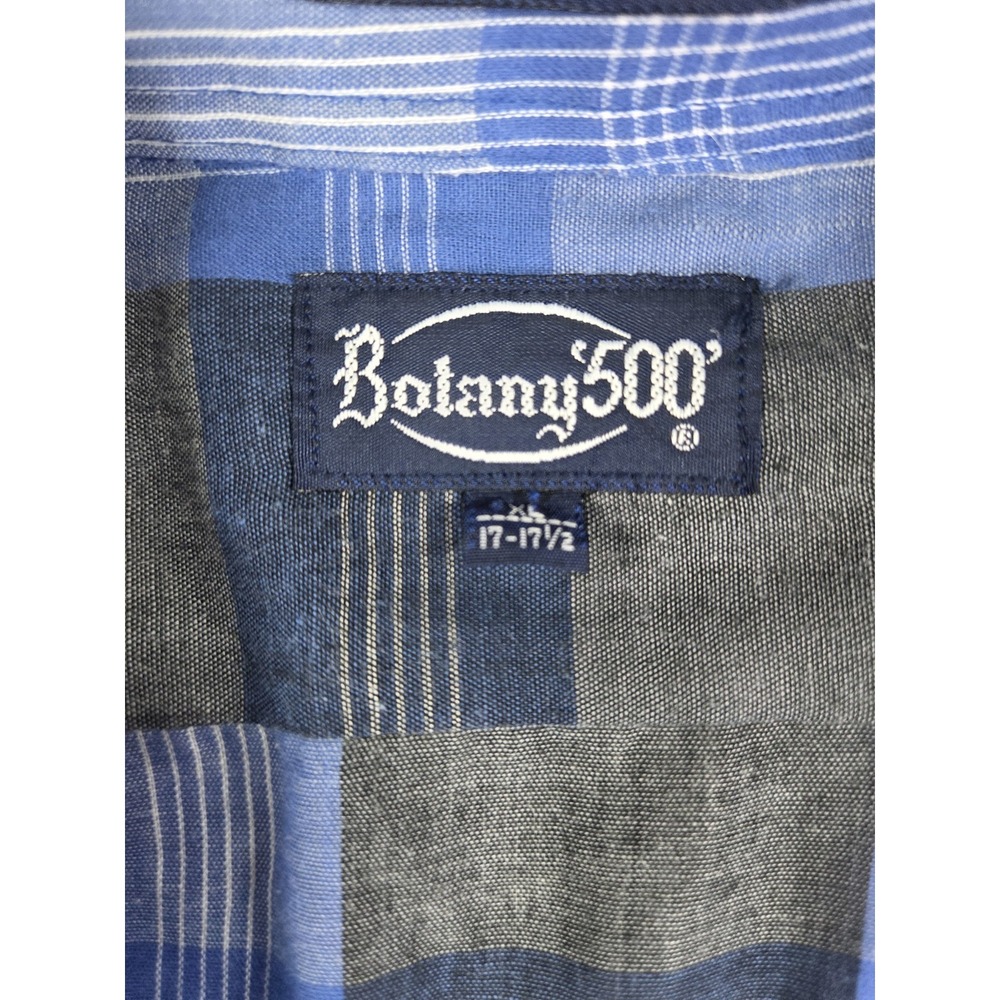 Botany 500 Men's Navy Blue Long Sleeve Button Down Shirt